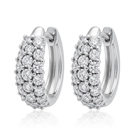 Orecchini Breda Gioielli Donna in Oro bianco Diamante 0.300 Ct EAOQ3059-NG - EAOQ3059-NG